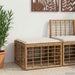 Tuinvoetenbank Naturel poly rattan