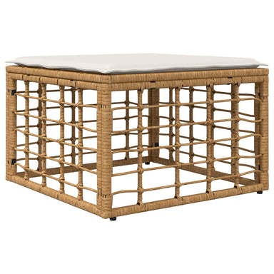 Tuinvoetenbank Naturel poly rattan