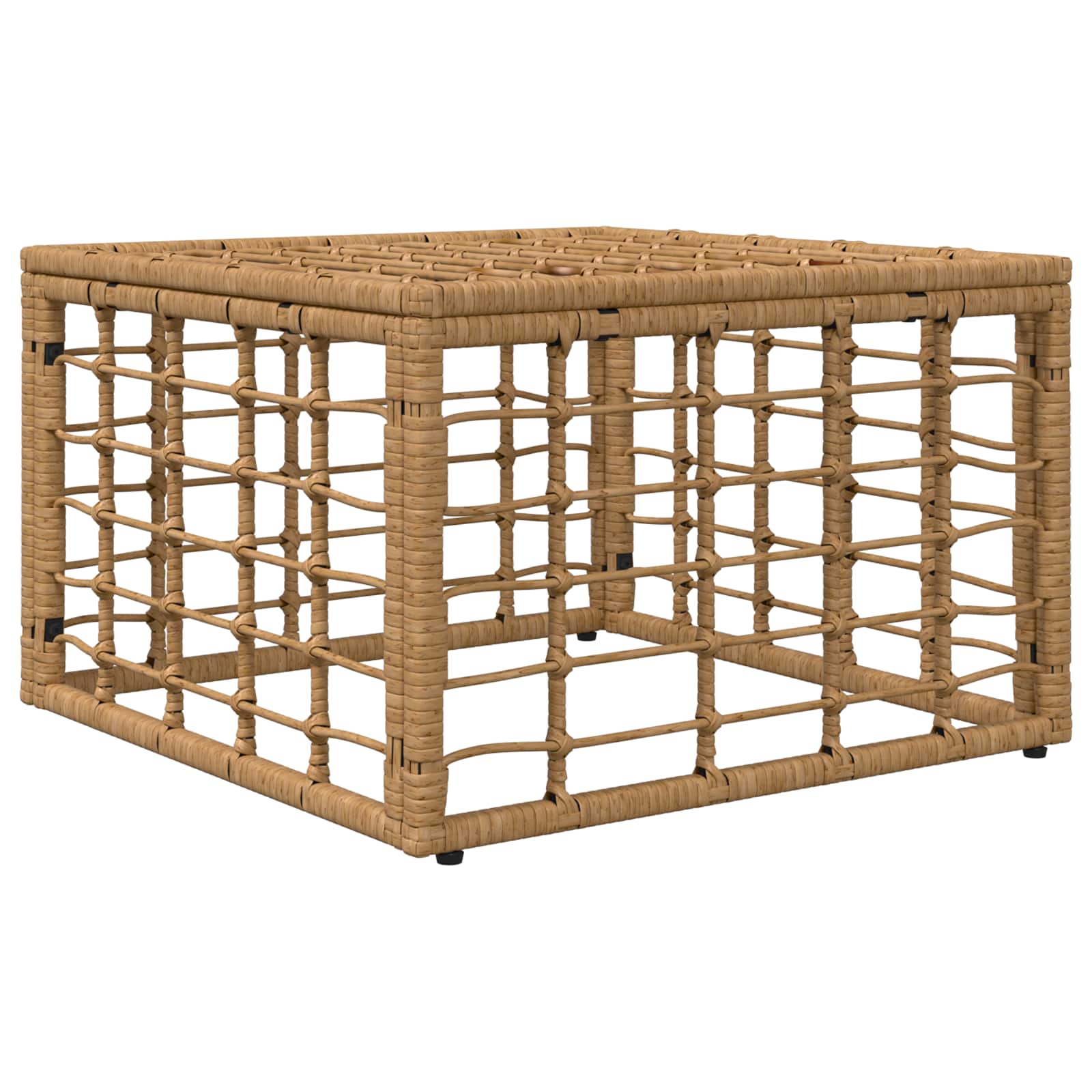 Tuinvoetenbank Naturel poly rattan