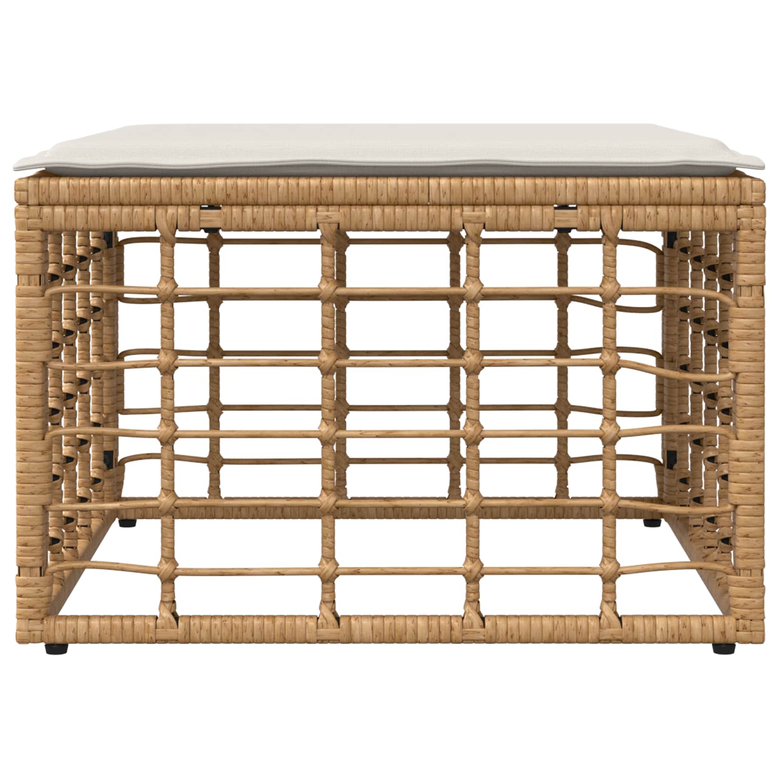 Tuinvoetenbank Naturel poly rattan