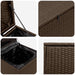 Kussenbox 55 x 55 x 69 cm staal