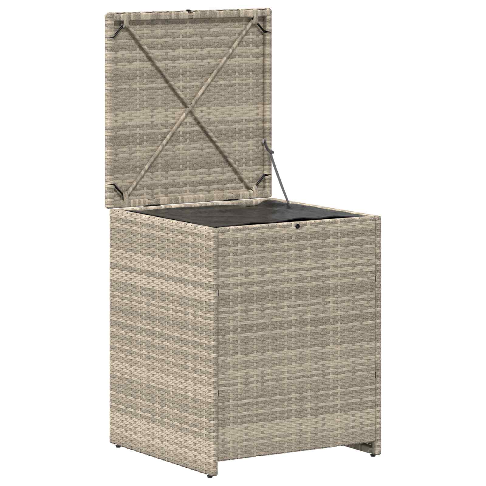 Kussenbox Lichtgrijs 55 x 55 x 69 cm polyrotan