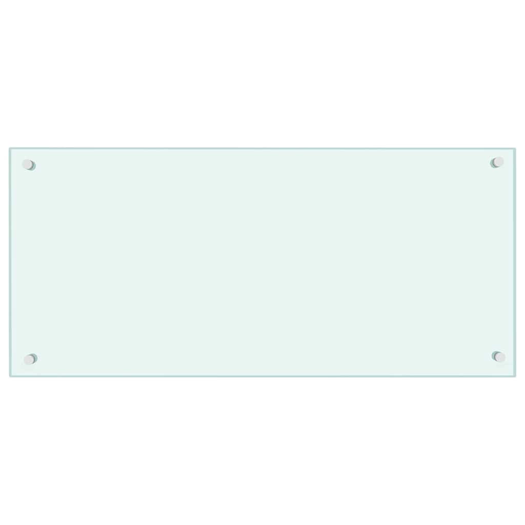 Keukenachterwand 2 st Wit 90 x 40 cm gehard glas