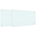 Keukenachterwand 2 st Wit 90 x 50 cm gehard glas
