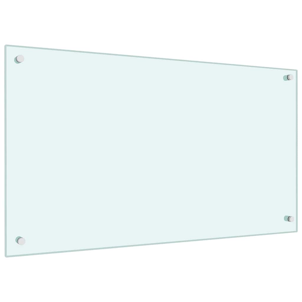 Keukenachterwand 2 st Wit 90 x 50 cm gehard glas