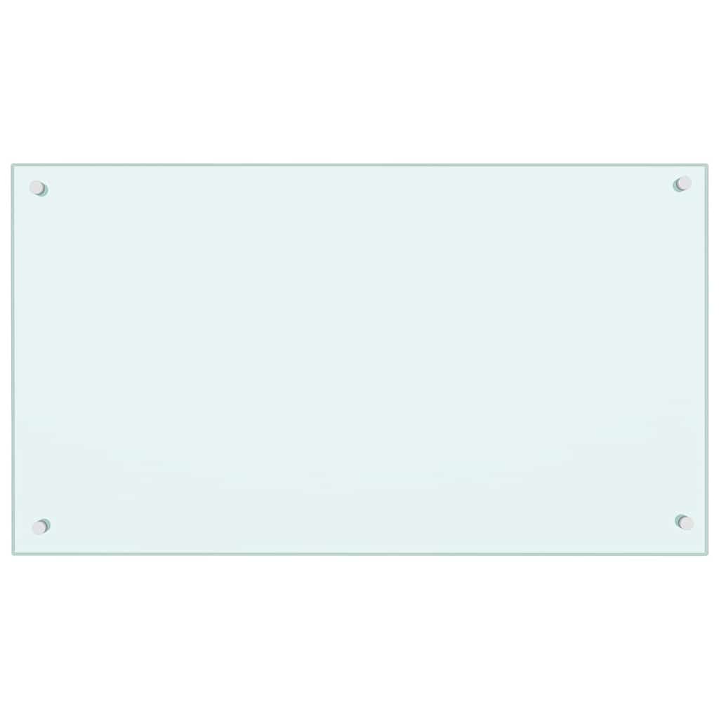 Keukenachterwand 2 st Wit 90 x 50 cm gehard glas