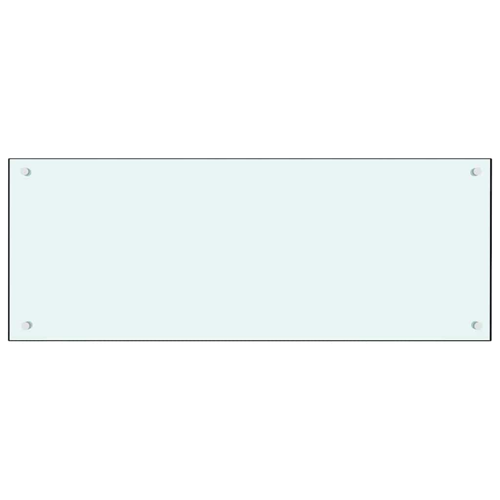 Keukenachterwand 2 st Wit 100 x 40 cm gehard glas