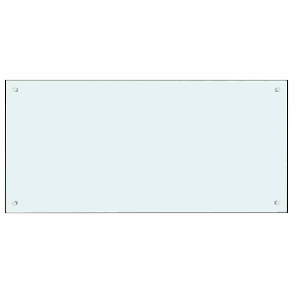 Keukenachterwand 2 st Wit 100 x 50 cm gehard glas