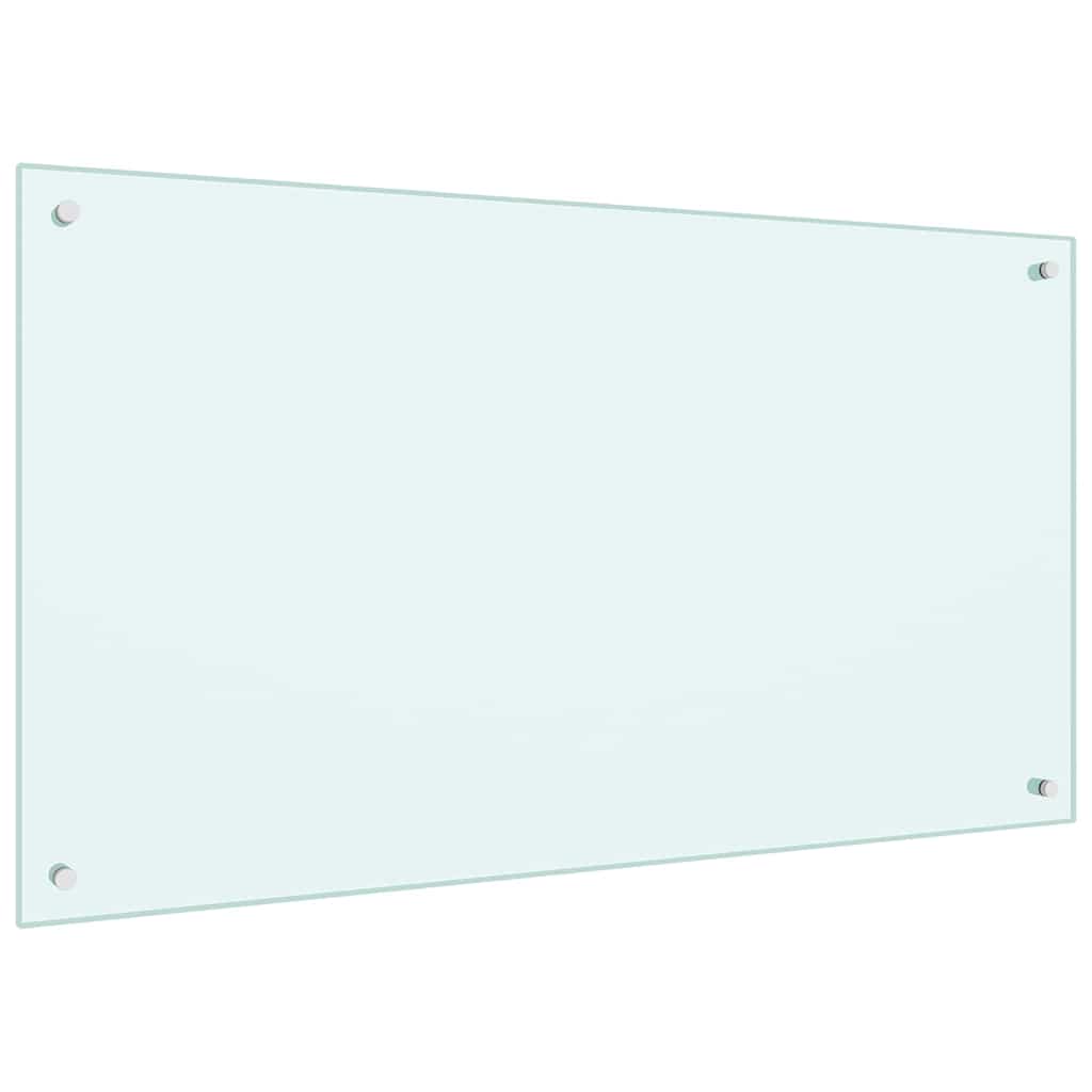 Keukenachterwand 2 st Wit 100 x 60 cm gehard glas