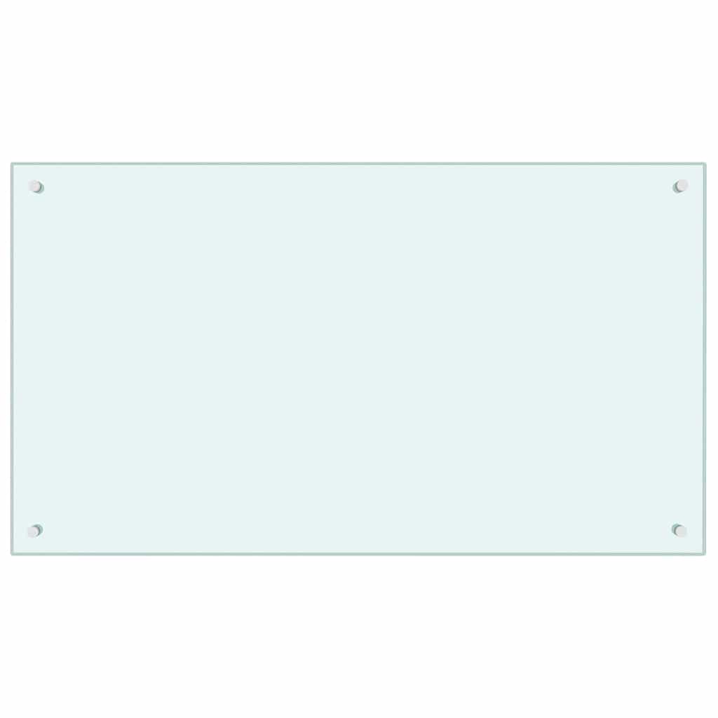 Keukenachterwand 2 st Wit 100 x 60 cm gehard glas