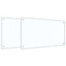 Keukenachterwand 2 st Doorzichtig 90 x 50 cm gehard glas