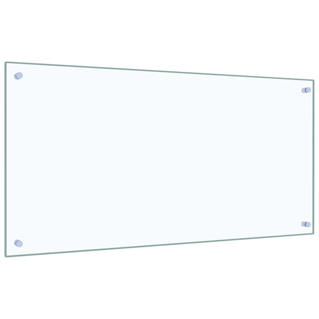 Keukenachterwand 2 st Doorzichtig 100 x 50 cm gehard glas