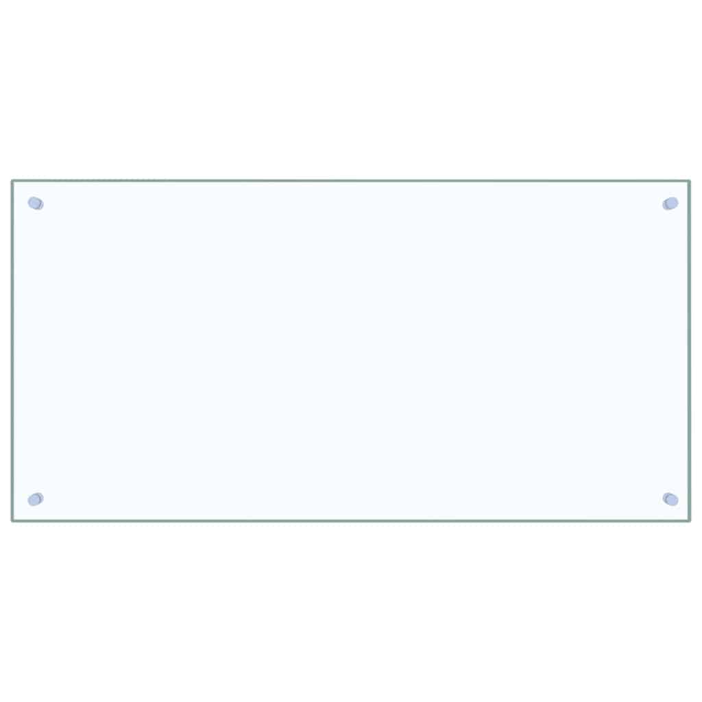 Keukenachterwand 2 st Doorzichtig 100 x 50 cm gehard glas