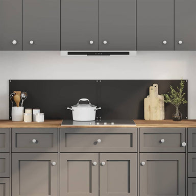 Keukenachterwand 2 st Zwart 90 x 40 cm gehard glas
