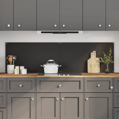 Keukenachterwand 2 st Zwart 90 x 50 cm gehard glas