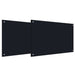 Keukenachterwand 2 st Zwart 90 x 50 cm gehard glas