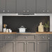 Keukenachterwand 2 st Zwart 90 x 60 cm gehard glas