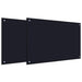 Keukenachterwand 2 st Zwart 90 x 60 cm gehard glas