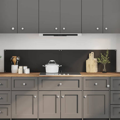 Keukenachterwand 2 st Zwart 100 x 40 cm gehard glas