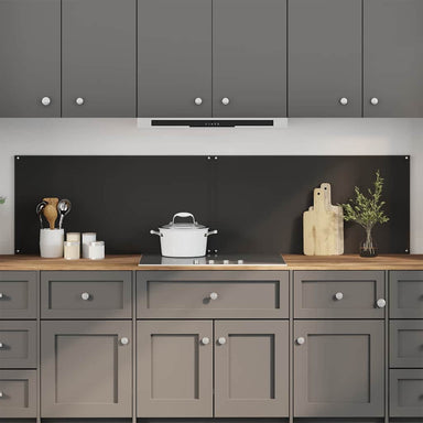 Keukenachterwand 2 st Zwart 100 x 50 cm gehard glas