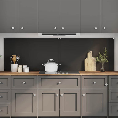 Keukenachterwand 2 st Zwart 100 x 60 cm gehard glas