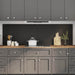 Keukenachterwand 2 st Zwart 100 x 60 cm gehard glas