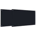 Keukenachterwand 2 st Zwart 100 x 60 cm gehard glas