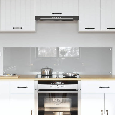 Keukenachterwand 2 st Lichtgrijs 80 x 40 cm gehard glas