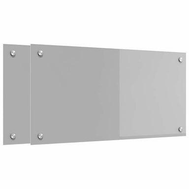 Keukenachterwand 2 st Lichtgrijs 80 x 40 cm gehard glas