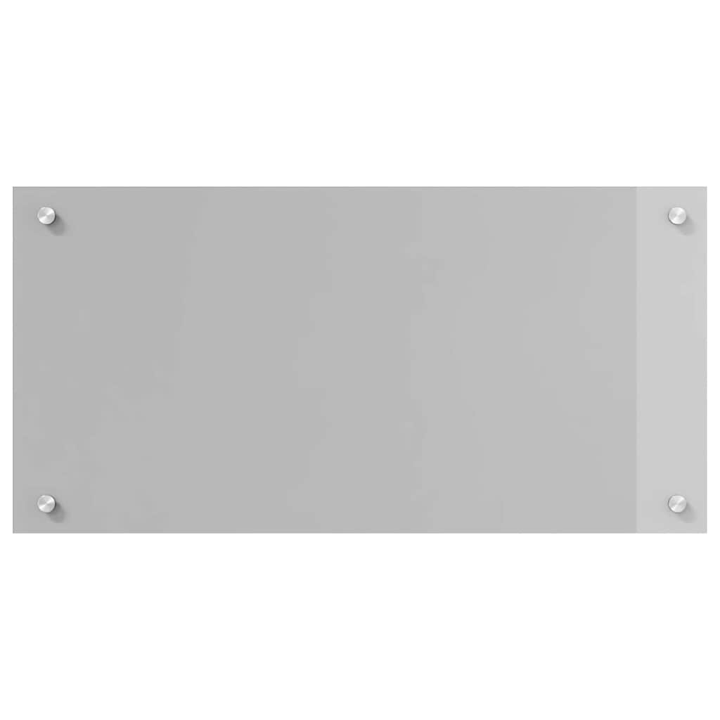 Keukenachterwand 2 st Lichtgrijs 80 x 40 cm gehard glas