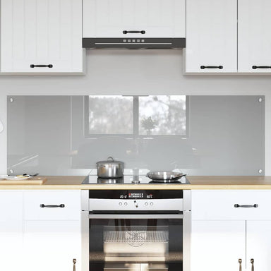 Keukenachterwand 2 st Lichtgrijs 80 x 50 cm gehard glas