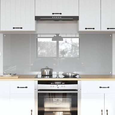 Keukenachterwand 2 st Lichtgrijs 80 x 60 cm gehard glas