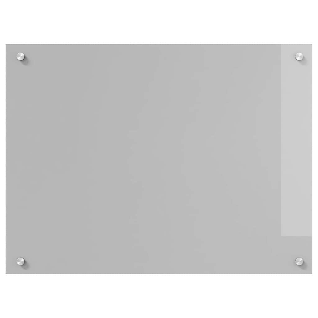 Keukenachterwand 2 st Lichtgrijs 80 x 60 cm gehard glas