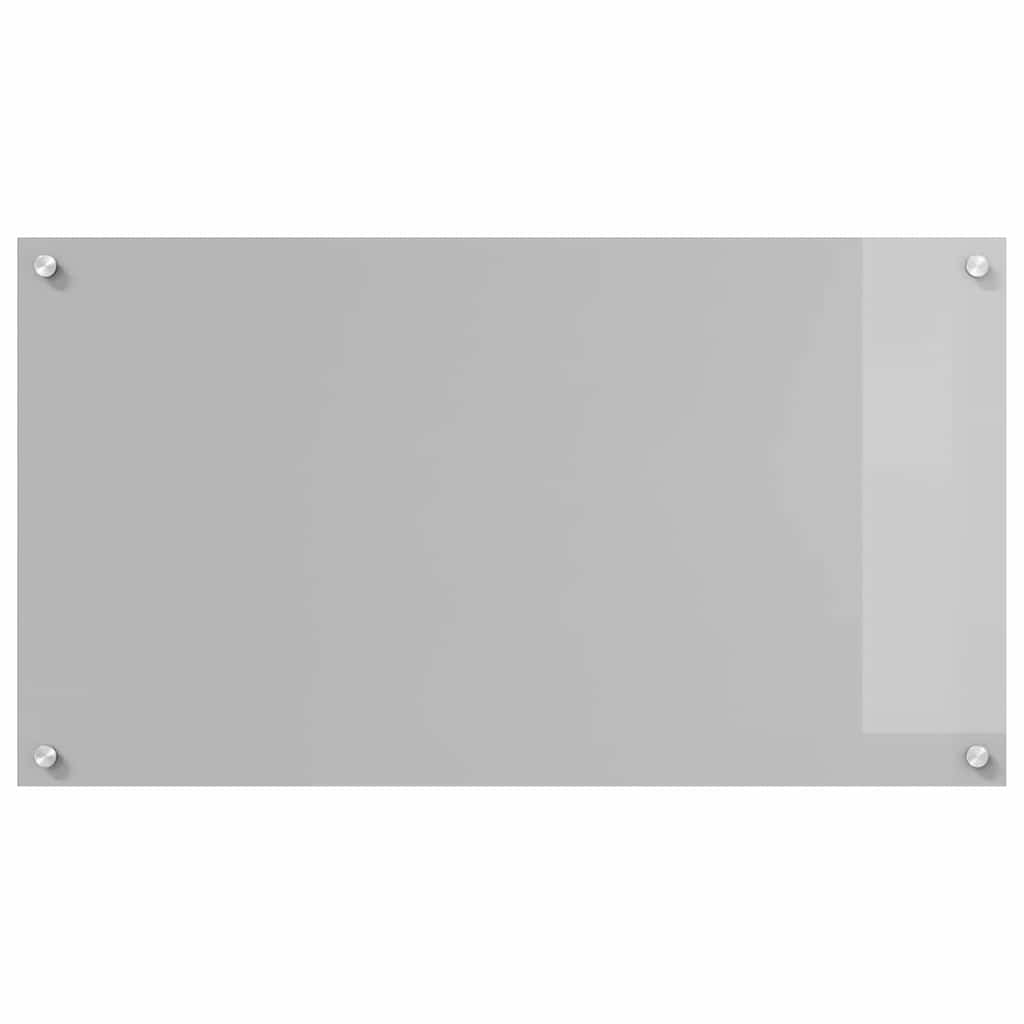 Keukenachterwand 2 st Lichtgrijs 90 x 50 cm gehard glas