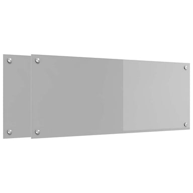 Keukenachterwand 2 st Lichtgrijs 100 x 40 cm gehard glas