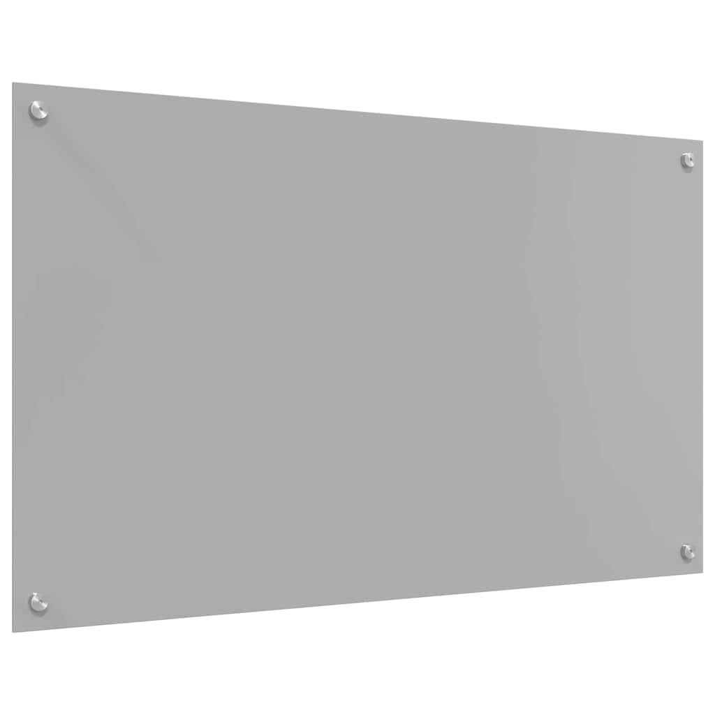 Keukenachterwand 2 st Lichtgrijs 100 x 60 cm gehard glas