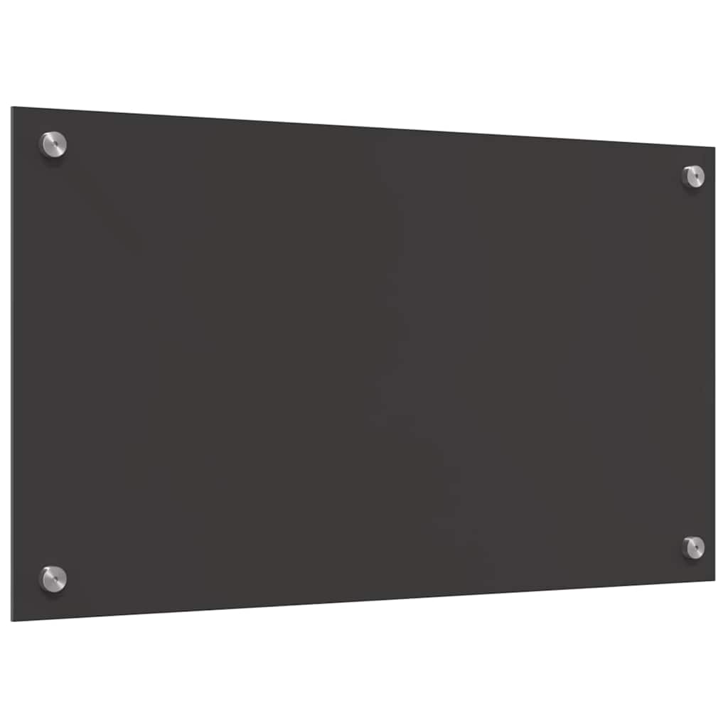 Keukenachterwand 2 st Donkergrijs 70 x 40 cm gehard glas