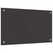 Keukenachterwand 2 st Donkergrijs 70 x 40 cm gehard glas