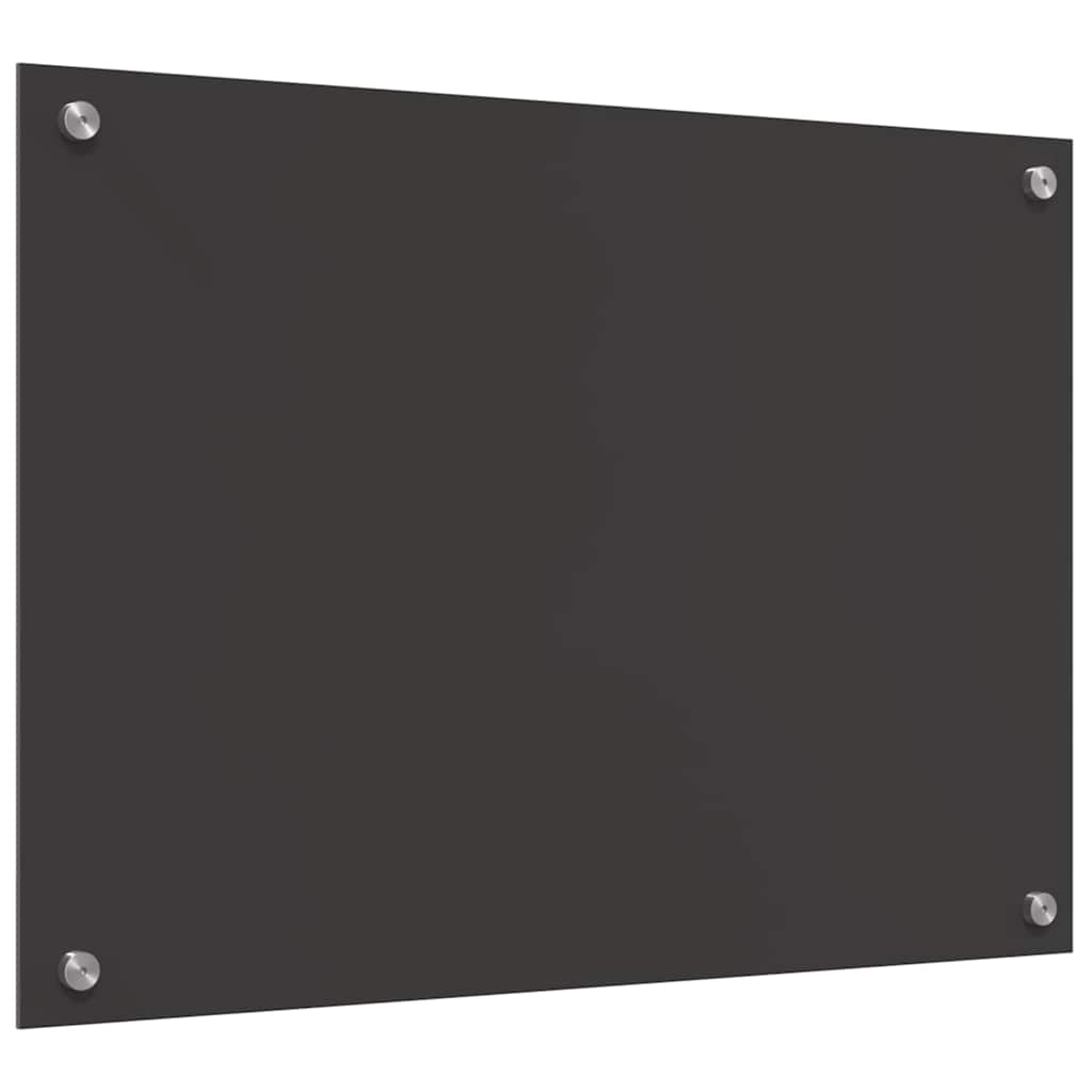 Keukenachterwand 2 st Donkergrijs 70 x 50 cm gehard glas