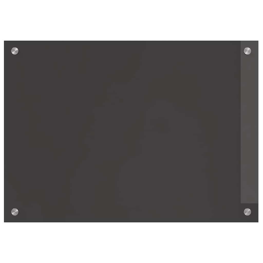 Keukenachterwand 2 st Donkergrijs 70 x 50 cm gehard glas