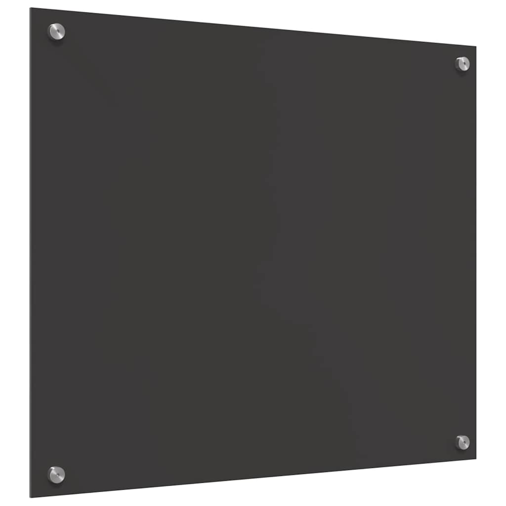 Keukenachterwand 2 st Donkergrijs 70 x 60 cm gehard glas