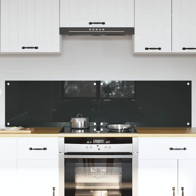 Keukenachterwand 2 st Donkergrijs 80 x 40 cm gehard glas