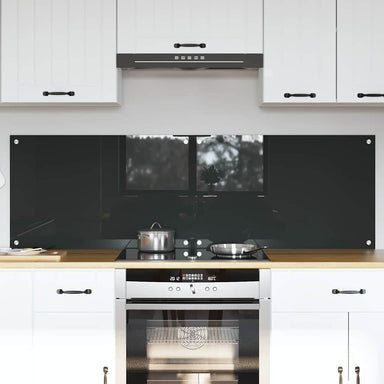 Keukenachterwand 2 st Donkergrijs 80 x 50 cm gehard glas