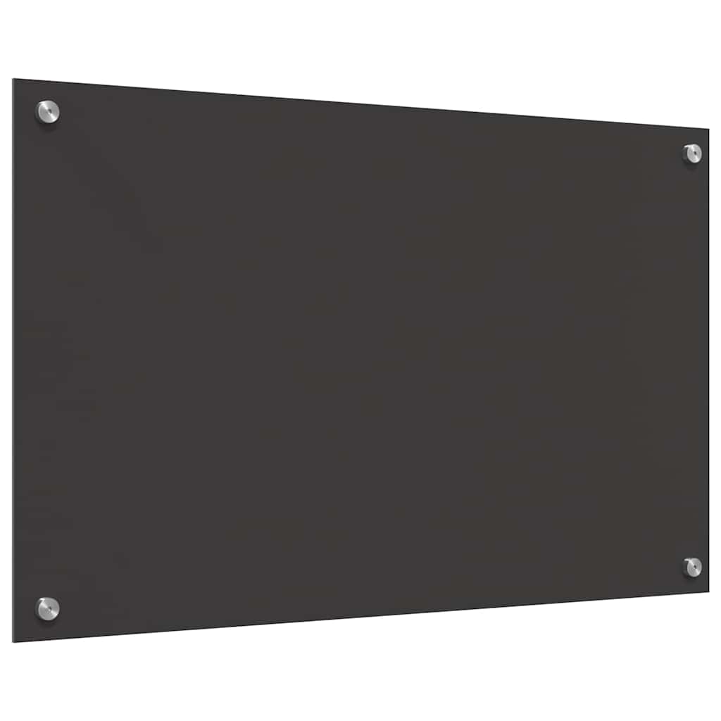 Keukenachterwand 2 st Donkergrijs 80 x 50 cm gehard glas