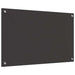 Keukenachterwand 2 st Donkergrijs 80 x 50 cm gehard glas