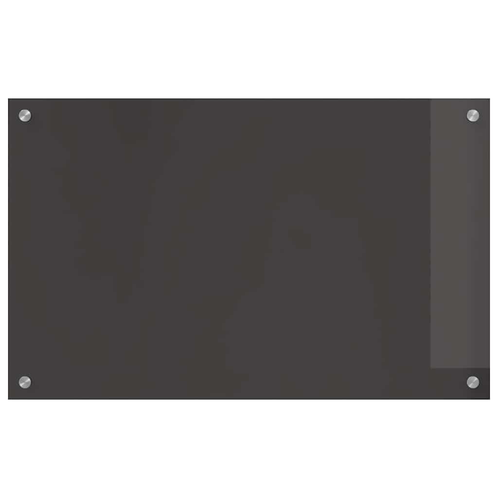 Keukenachterwand 2 st Donkergrijs 80 x 50 cm gehard glas