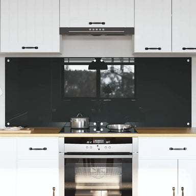 Keukenachterwand 2 st Donkergrijs 80 x 60 cm gehard glas