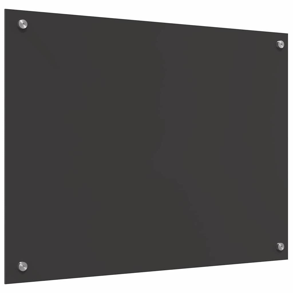 Keukenachterwand 2 st Donkergrijs 80 x 60 cm gehard glas