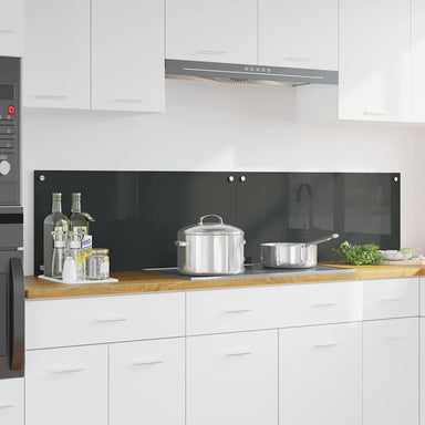 Keukenachterwand 2 st Donkergrijs 90 x 40 cm gehard glas