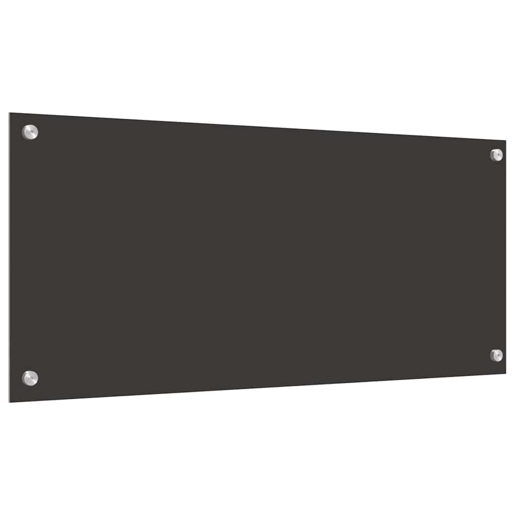 Keukenachterwand 2 st Donkergrijs 90 x 40 cm gehard glas